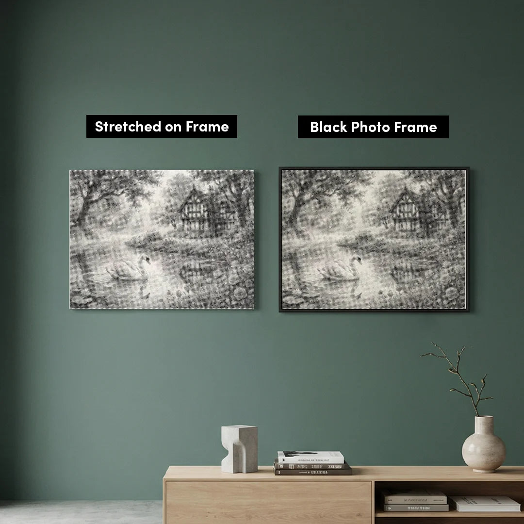 Swan Lake Dot Painting