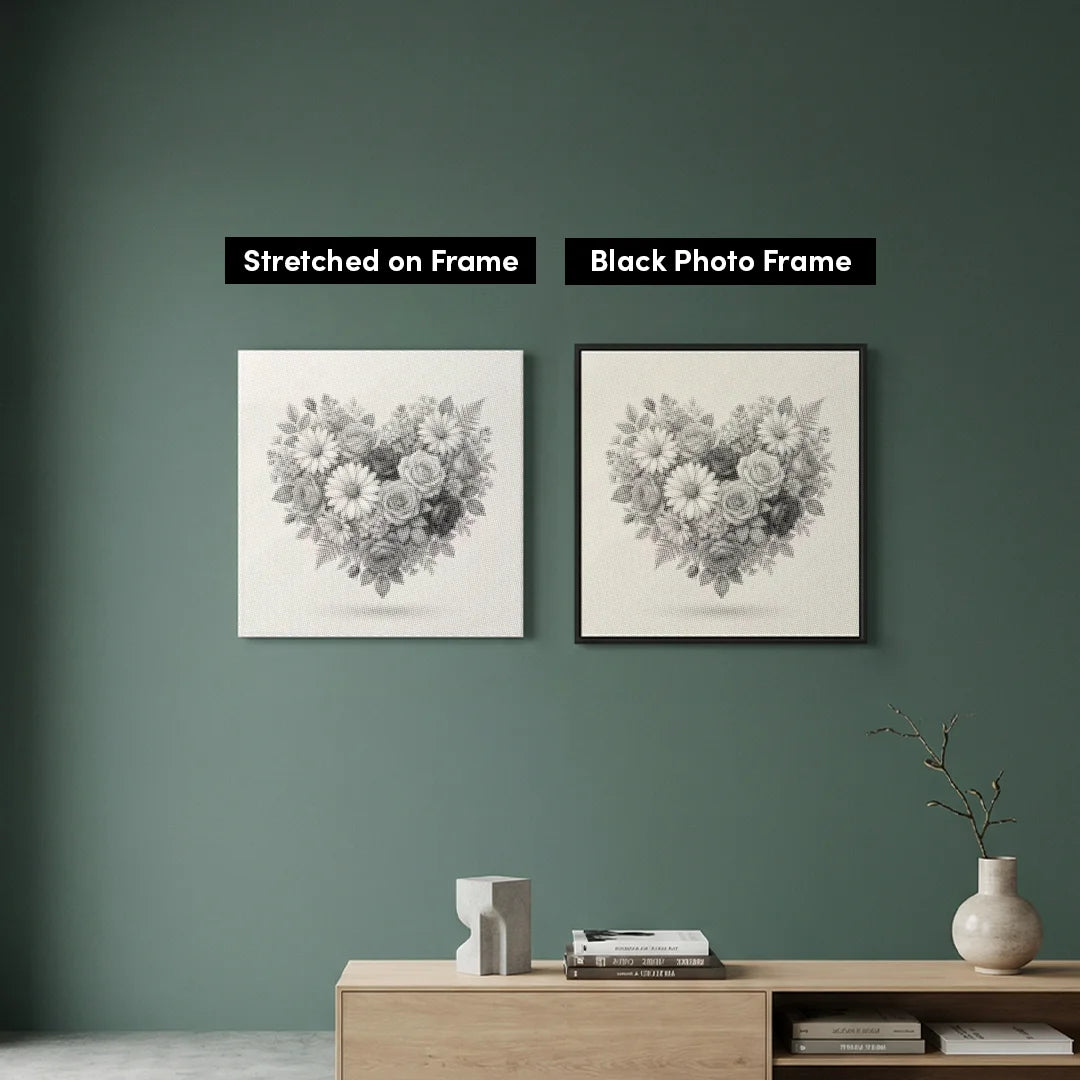 Flower Heart Dot Painting