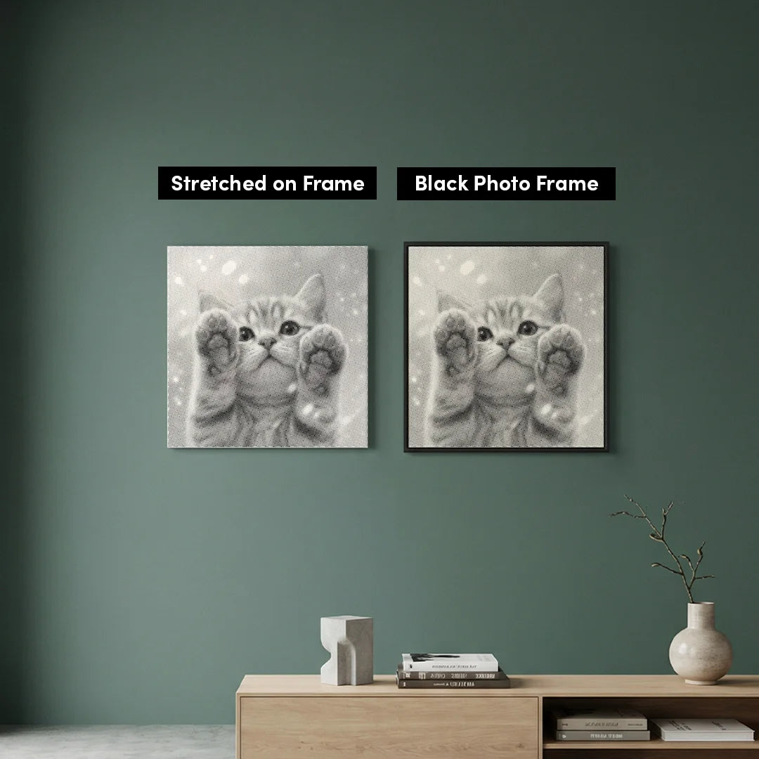 Cute Cat Dot Painting