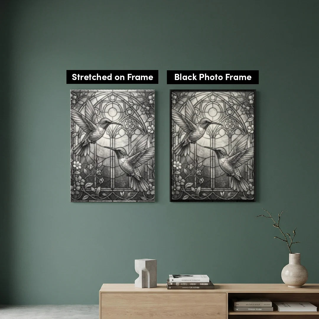 Hummingbird Stained Glass Dot Painting