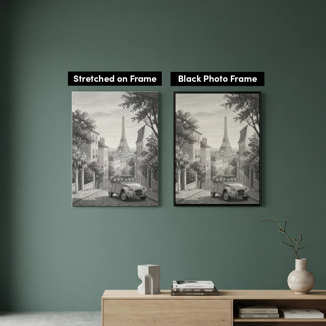 Old Beetle in Paris Dot Painting