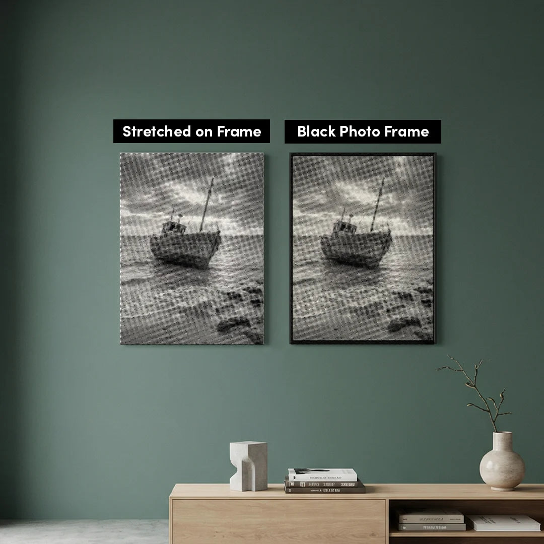 Old Boat Dot Painting