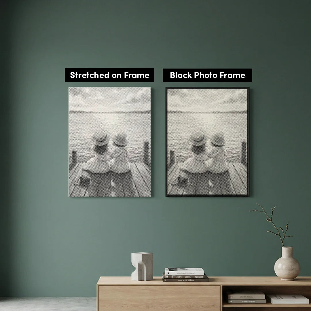 Girls at the Lake Dot Painting