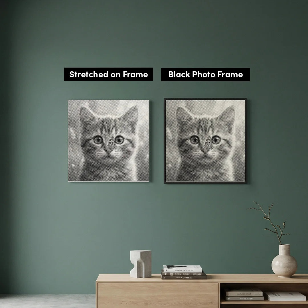 Cat with Butterfly Dot Painting