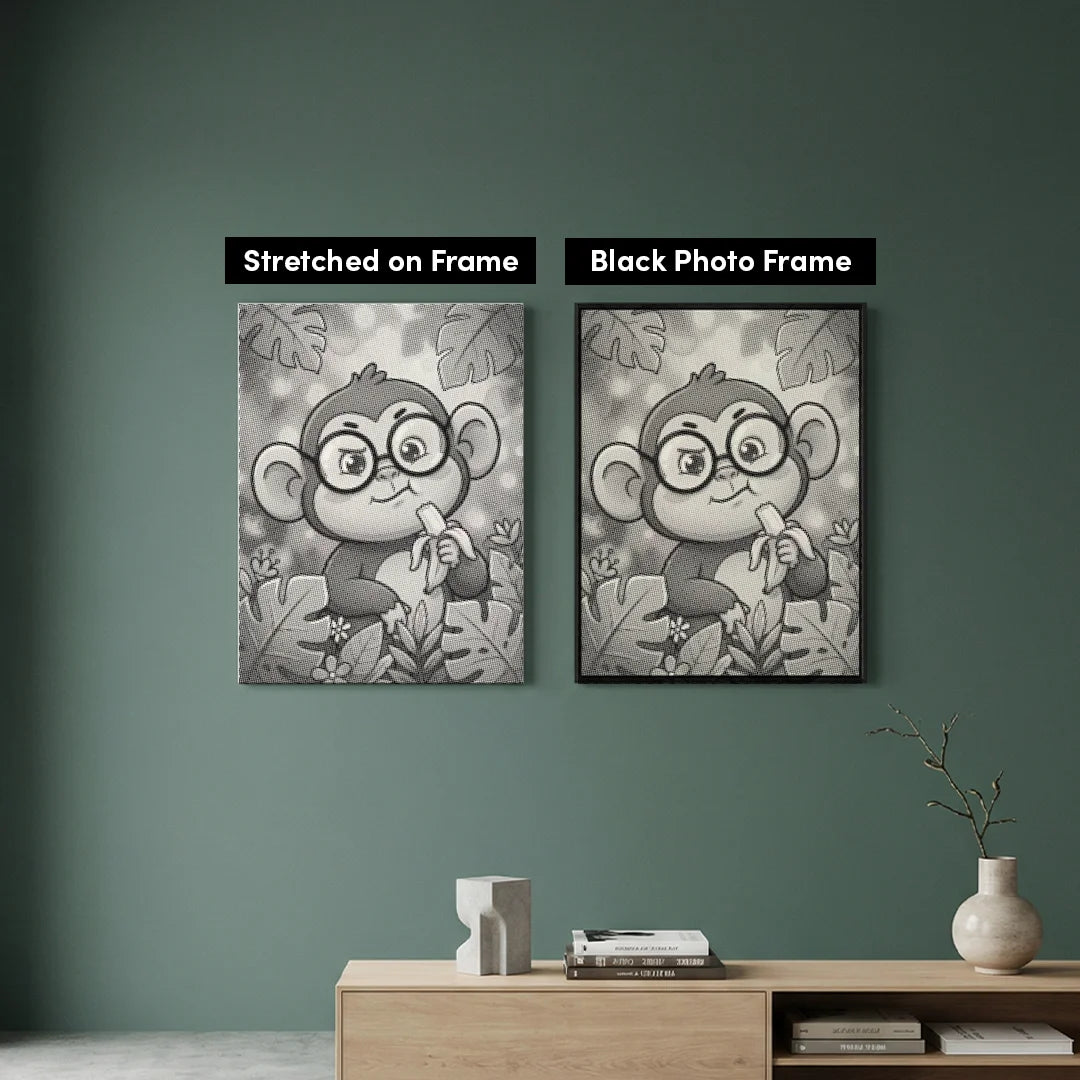 Monkey with Sunglasses Dot Painting