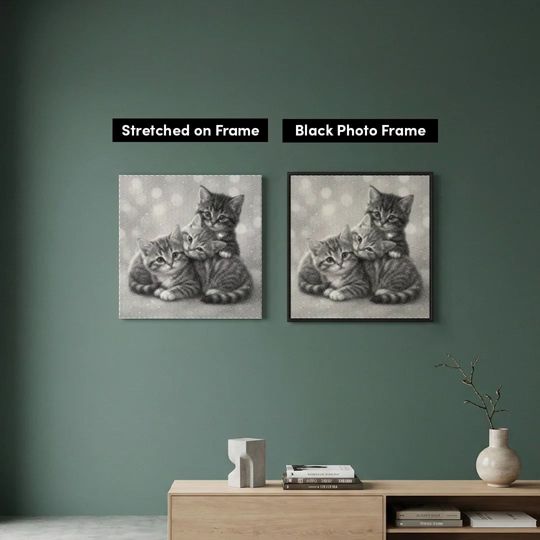 3 Cute Kittens Dot Painting