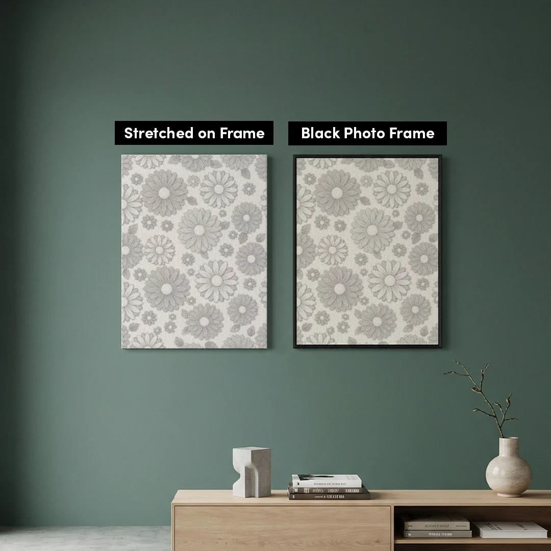 Minimalist Flowers Dot Painting