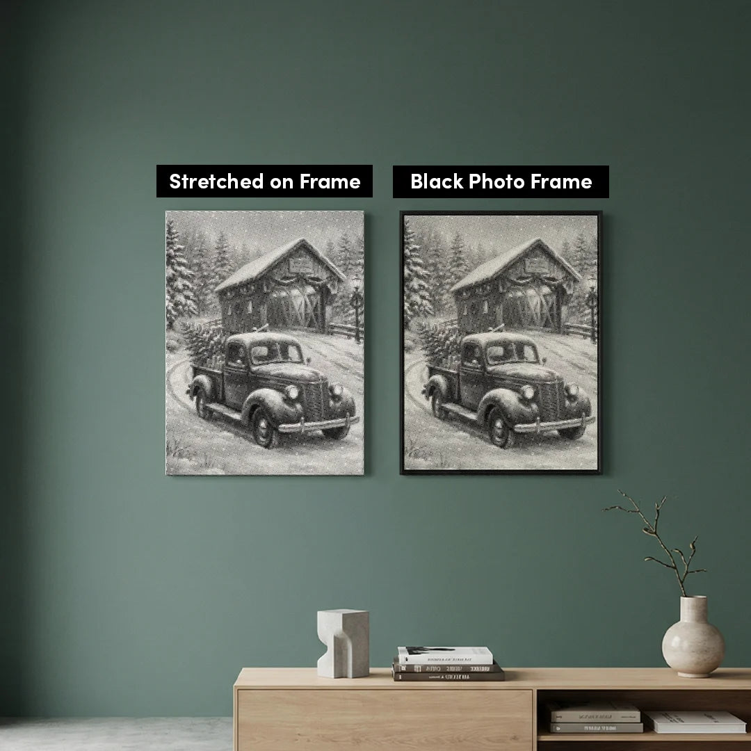 Santa's Car Dot Painting