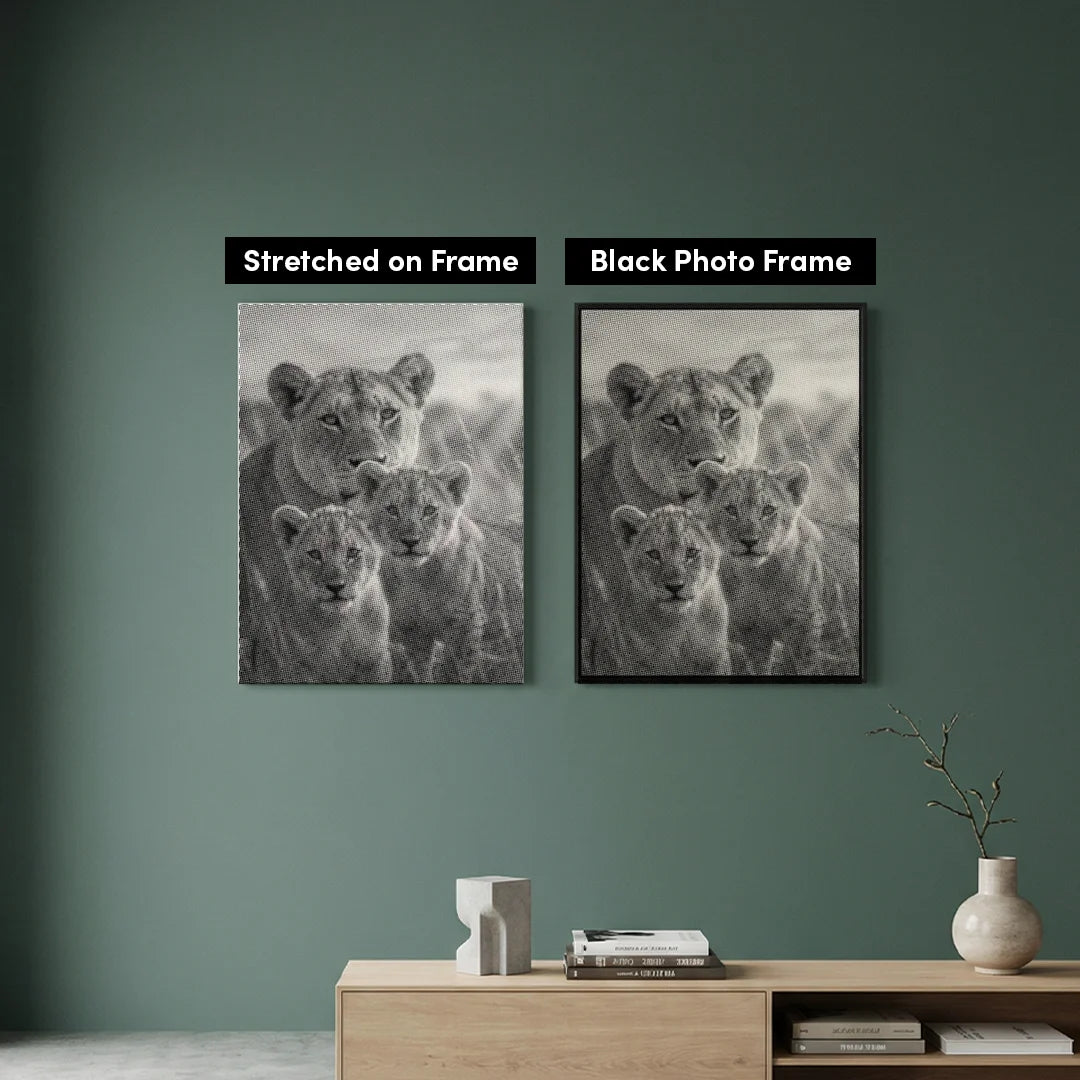 Lion Family Dot Painting