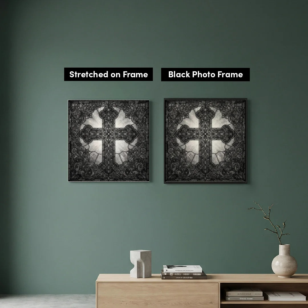 Stained Glass Cross Dot Painting