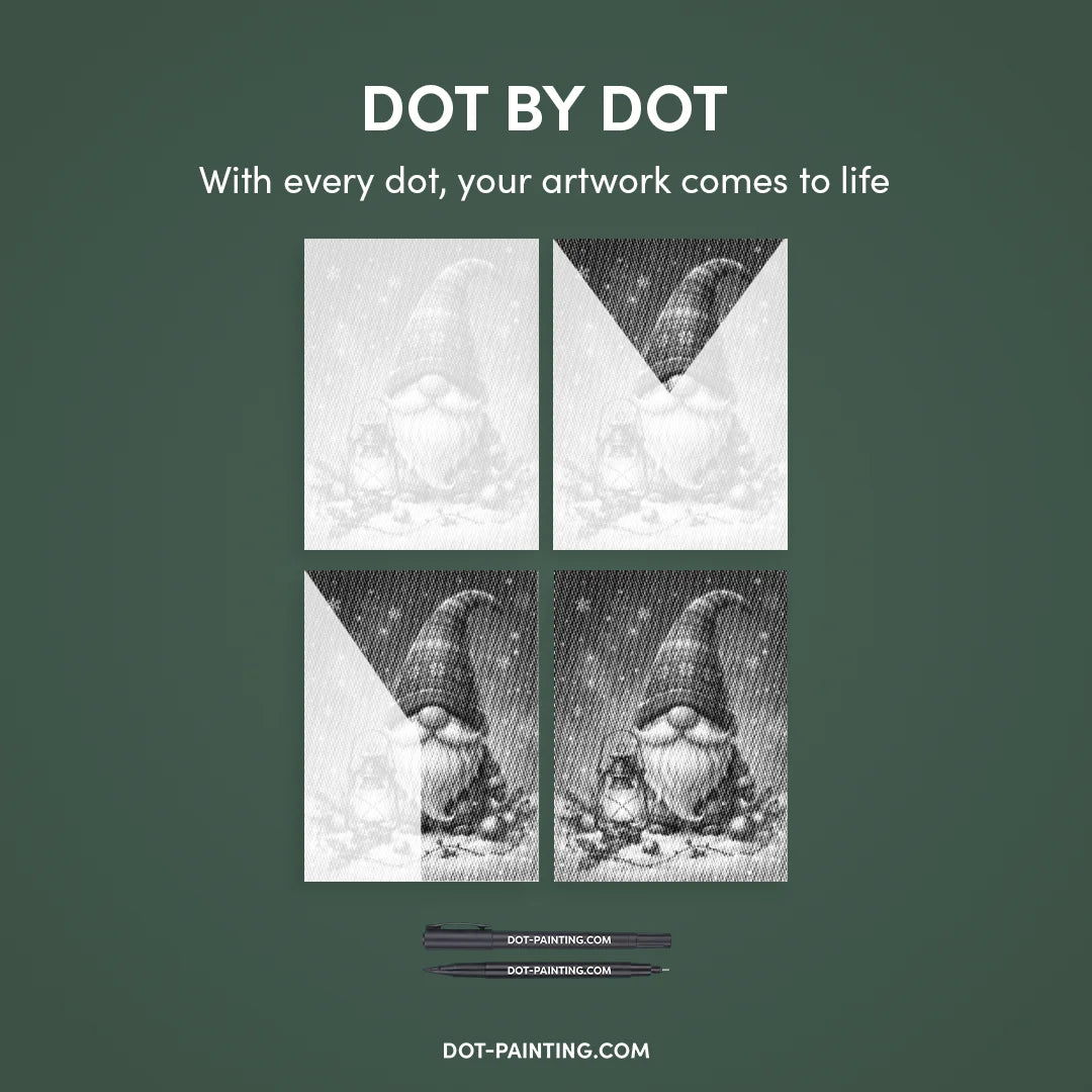 Christmas Gnome Dot Painting