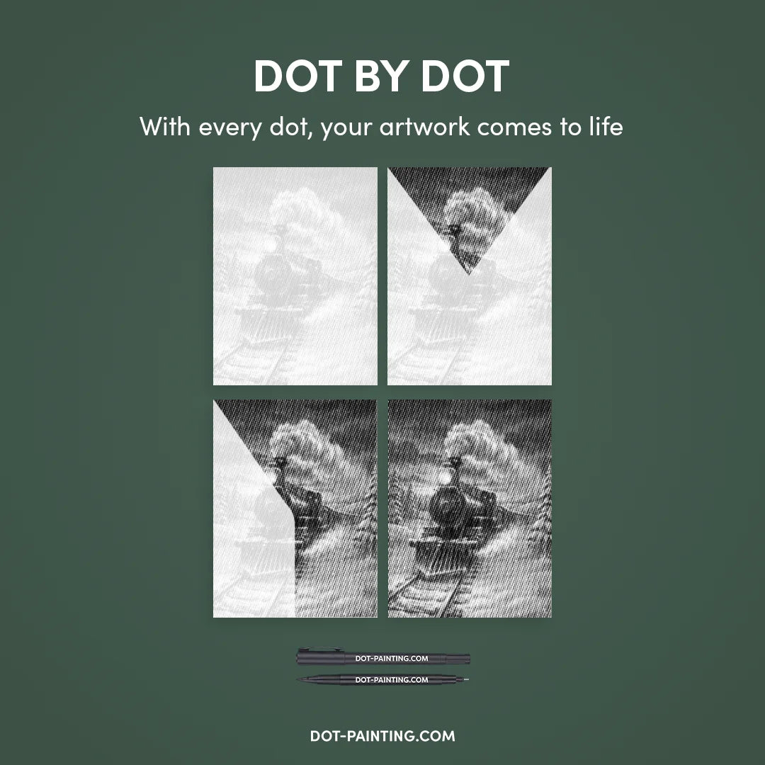 Polar Express Dot Painting