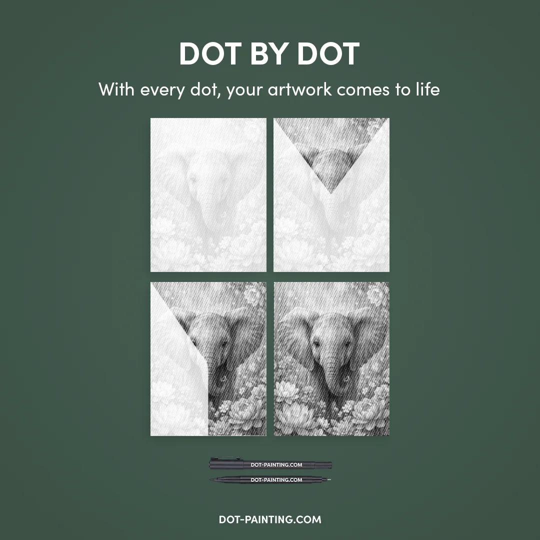 Elephant Dot Painting