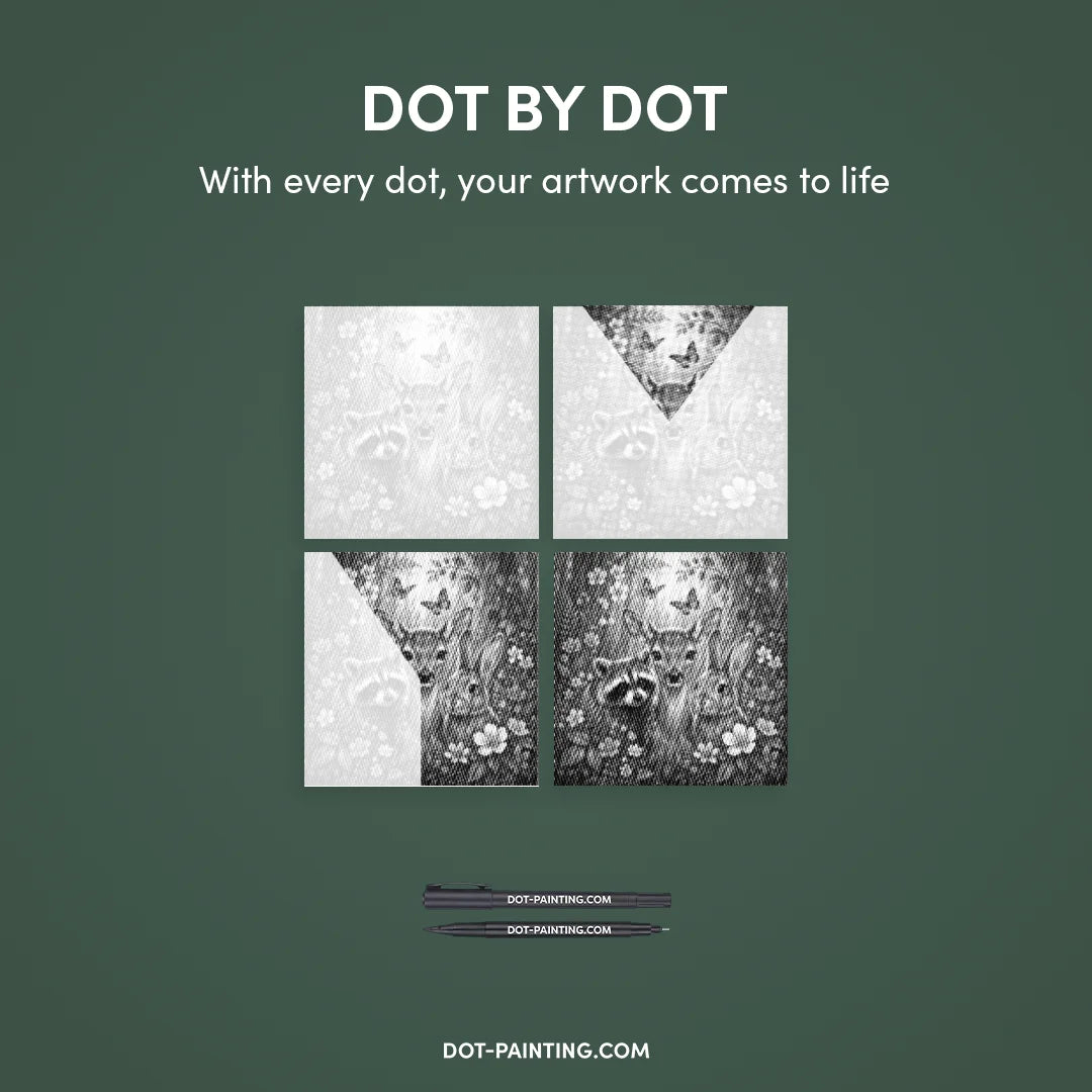 Happy Animals Dot Painting