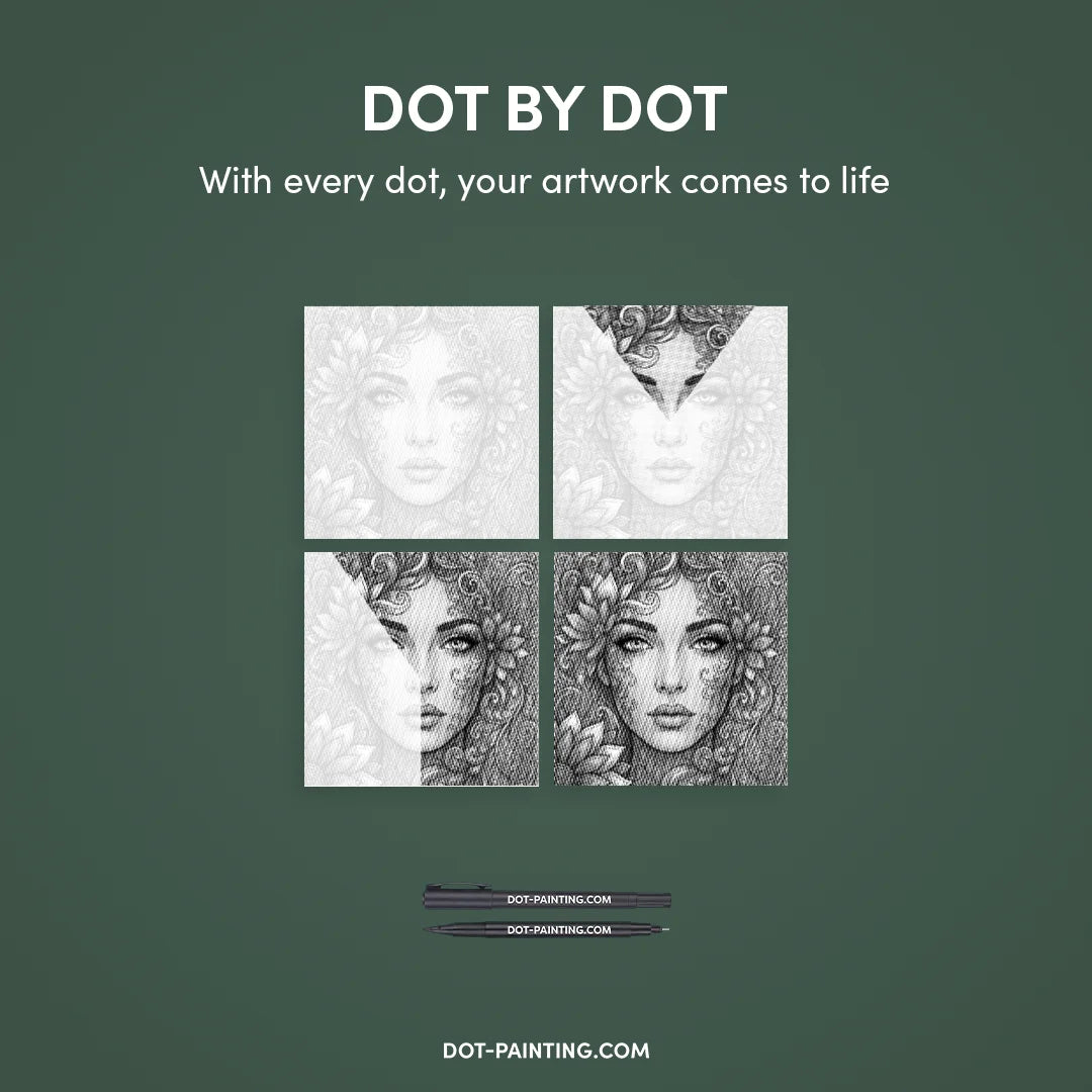 Botanical Face Dot Painting