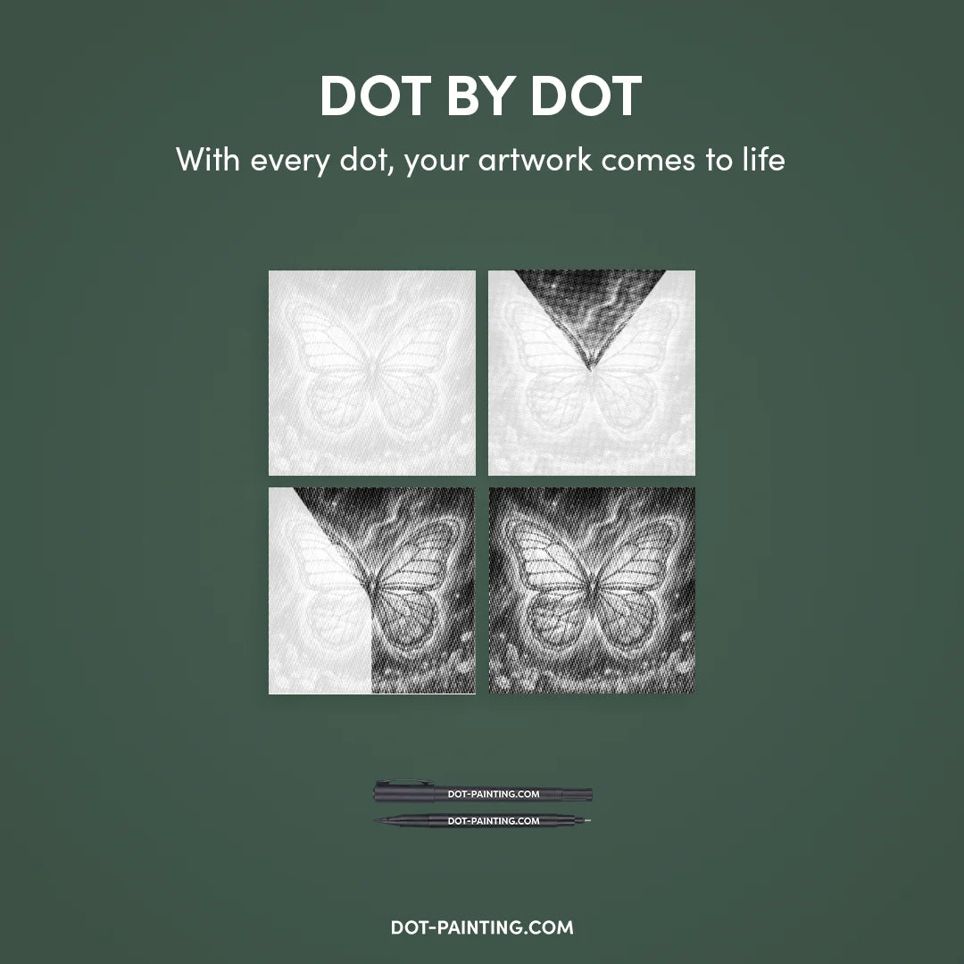 Butterfly of the 4 Seasons Dot Painting