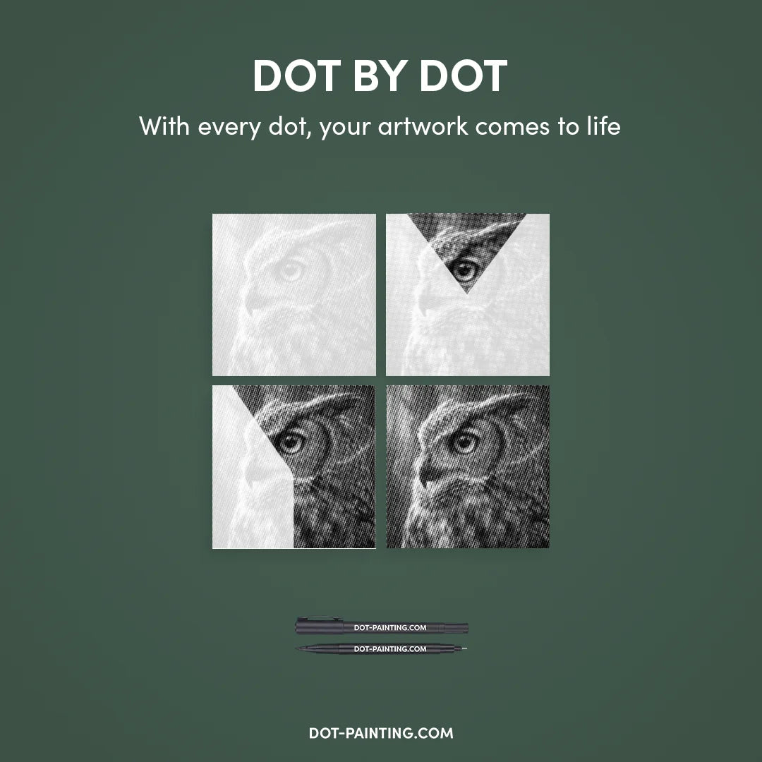 Owl 4 Dot Painting