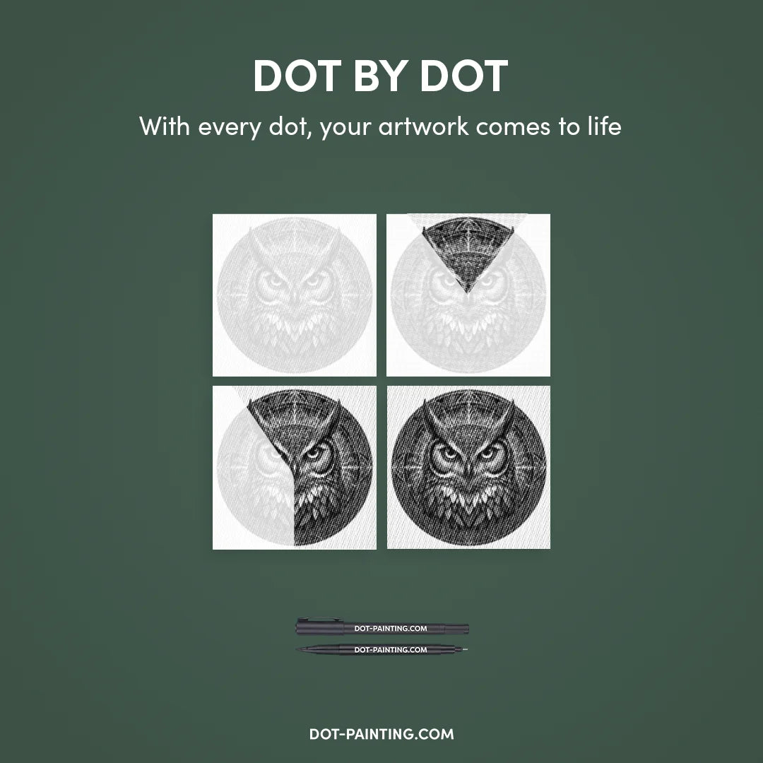 Owl Mandala Dot Painting