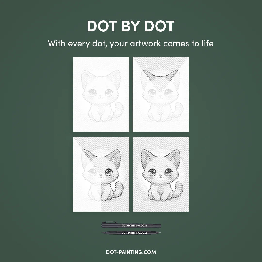 Kitten Dot Painting