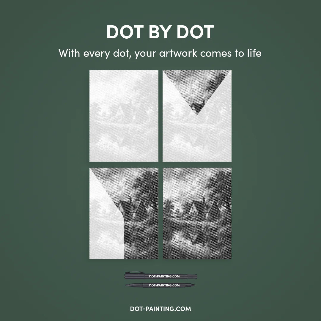 House on the Heath Dot Painting