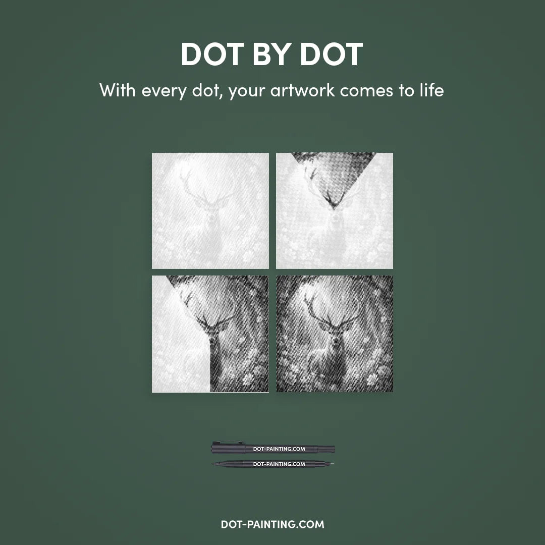 Majestic Deer Dot Painting