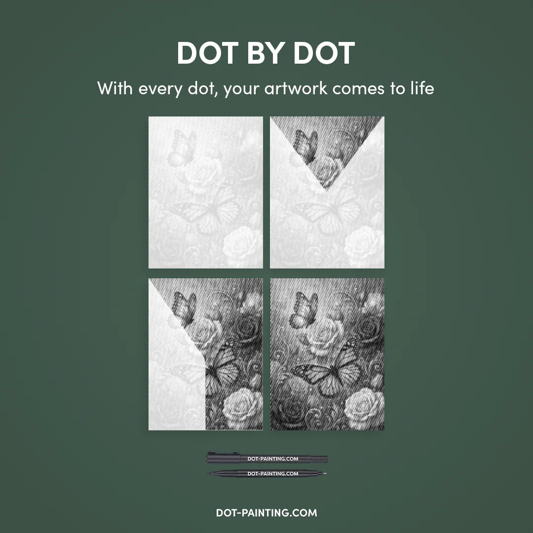 Beautiful Butterflies Dot Painting